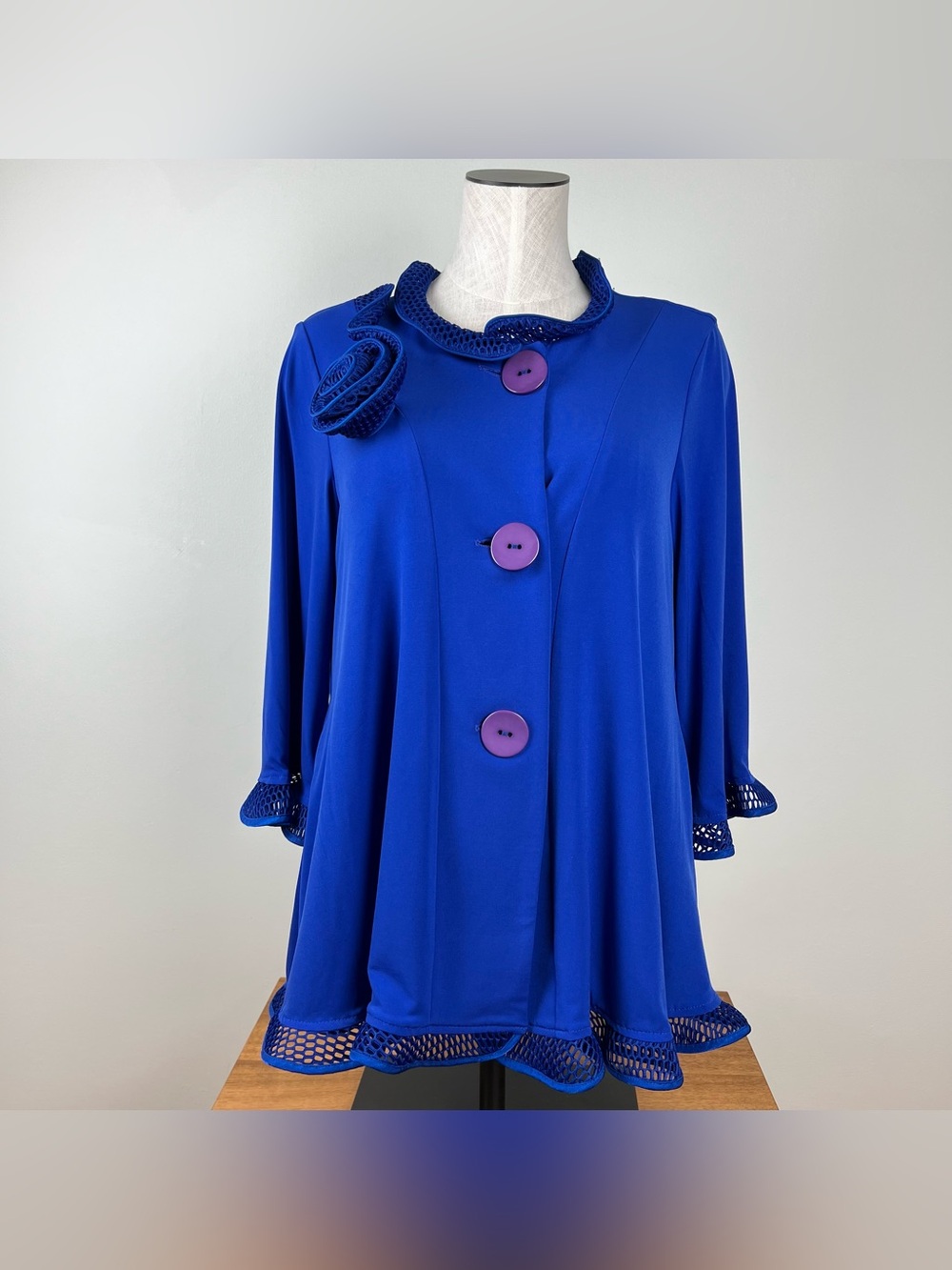 Design Today's Button Swing Jacket w/ Pockets NWT